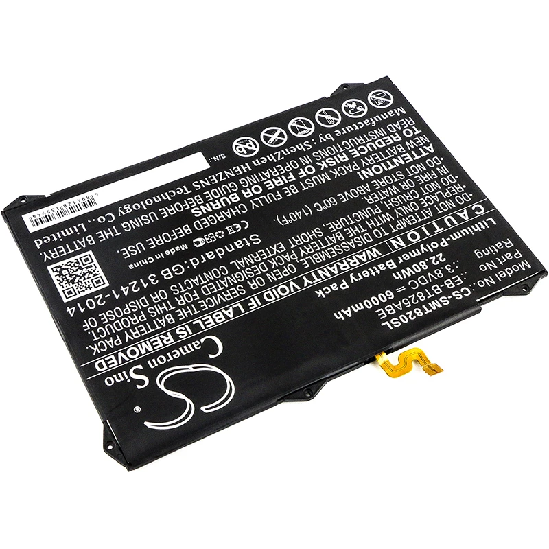 Аккумулятор для планшета samsung EB-BT825ABA, EB-BT825ABE, GH43-04702A, литий-полимерный аккумулятор 6000 mAh/22,80 WH