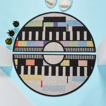 

Durable Front Door Mat CD Magnetic Tape Music Rug Entry Non-Slip Dust-proof Doormat Outdoor Indoor Easy Clean Shoes Scraper Rugs
