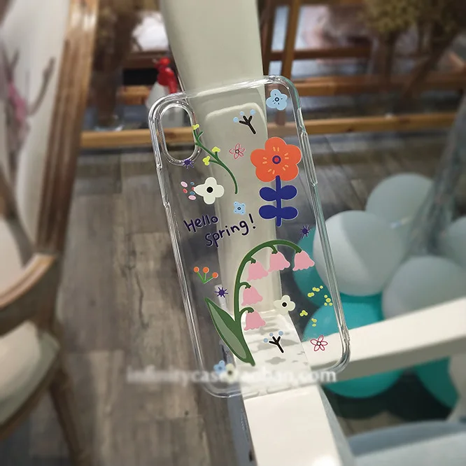 

Weep Yafeng Small Flower IPhoneX Phone Case Applicable XAX/7/8plus Transparent XR Silica Gel 6s Korean Series Women's