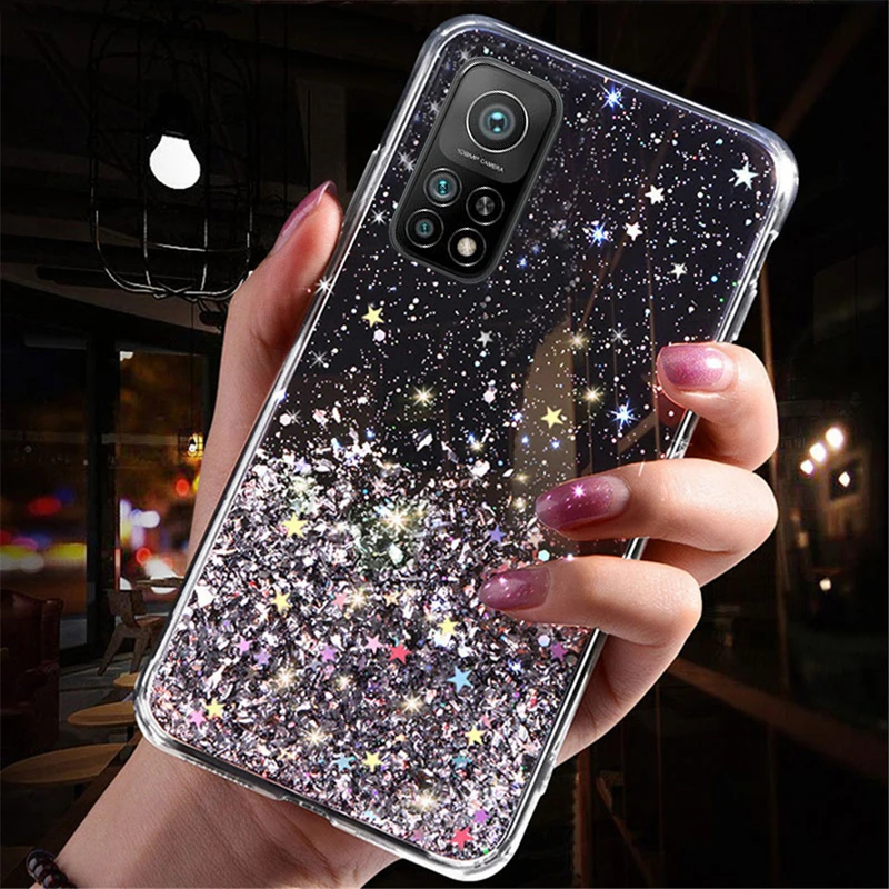 Capa de telemóvel glitter para xiaomi mi folha de prata_voghion.com