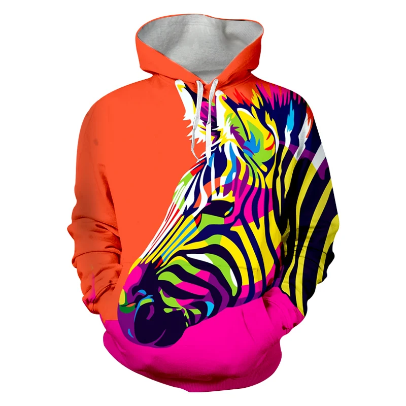 Rose Leopard Colorful 3D Print Hoodie Man Female Pullover Sweatshirt Hooded Jacket Jersey Tracksuits 2021 New Casual Hoodie Men