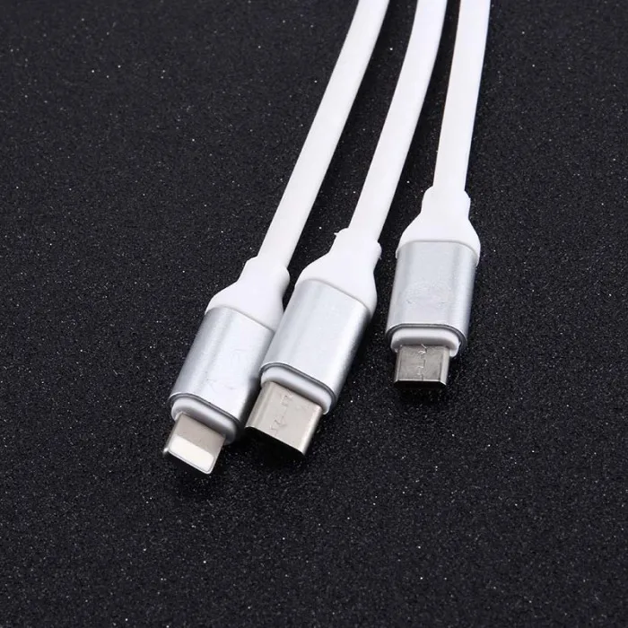 3 в 1 1,2 м СВЕТОДИОДНЫЙ модуль панели управления usb type-C для зарядки Lightning кабели для iPhone samsung Xiaomi Hi 888
