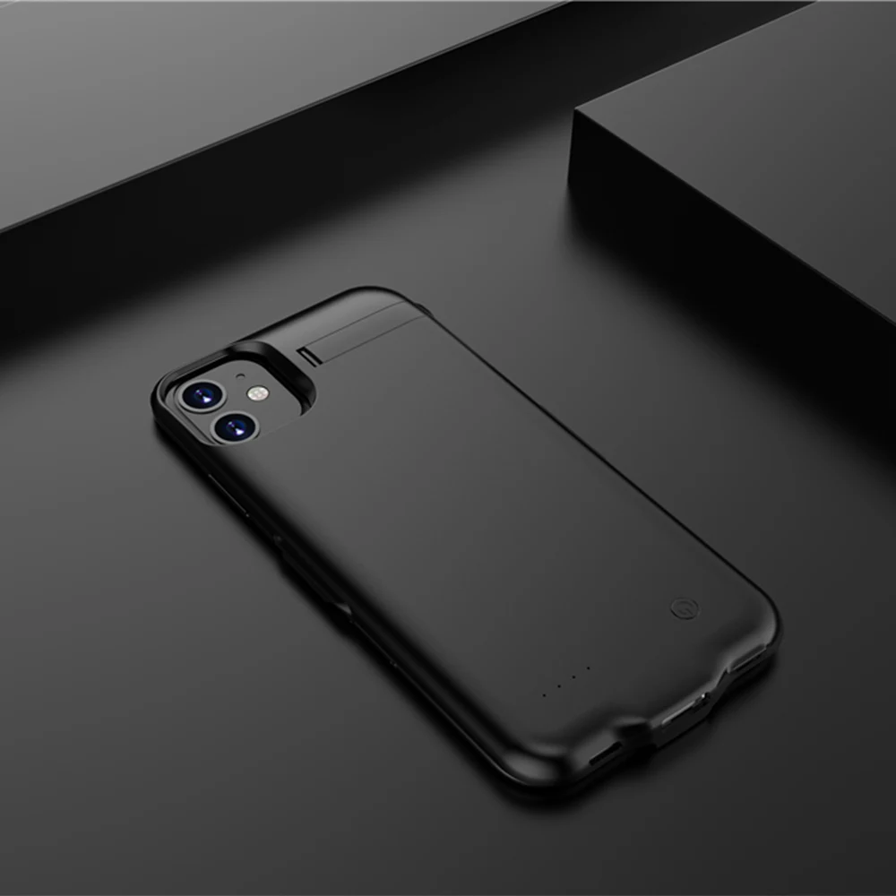 Для iPhone 11 11 Pro 11 Pro Max чехол для зарядного устройства 6000 мАч внешний резервный внешний аккумулятор чехол для аккумулятора с подставкой Чехол для телефона
