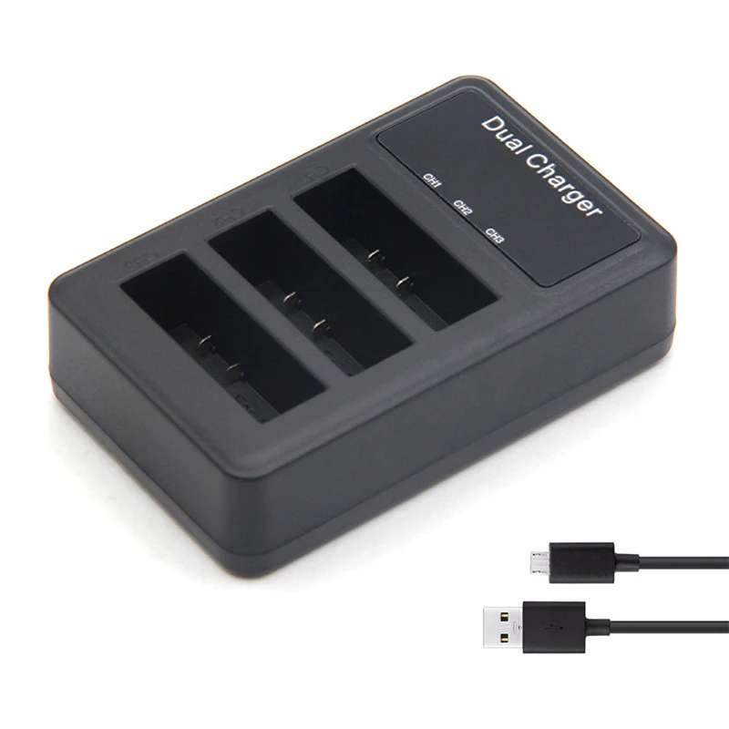 Оригинальные AZ16-1 батареи для Xiaomi YI lite 2 Yi 4K 4k+ батарея USB 3 слота зарядное устройство для Xiao yi 4k батарея для экшн-камеры+ чехол