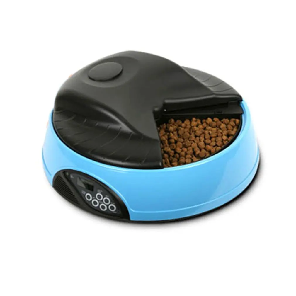 

4 Meals Automatic Pet Feeder Food Trays Bowl Dispenser Setting Fixed Time Non-toxic Container Recording Reminders Hot New