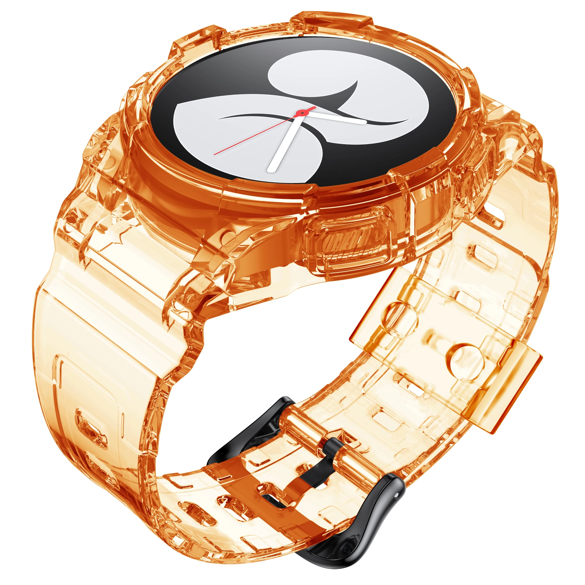 ANBEST Transparent Band+Case for Samsung Galaxy Watch 4 Newest Soft Clear Sport Strap 40mm for Galaxy Watch 4 Bracelet Watchband