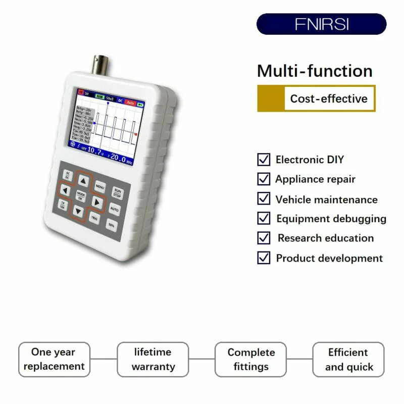 

4pcs/Set DSO FNIRSI PRO Oscilloscope Host Kit Handheld Mini Portable Digital 5M Bandwidth 20MSps 107 * 70 * 24mm