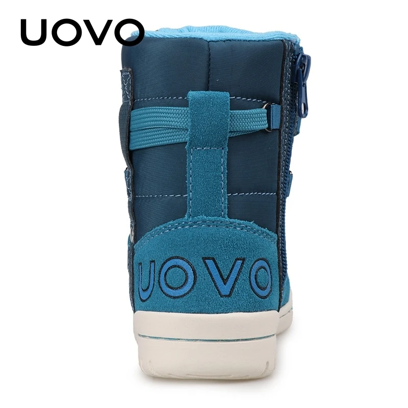 Бренд uovo Новая Модная стильная детская обувь для мальчиков и девочек зимняя с