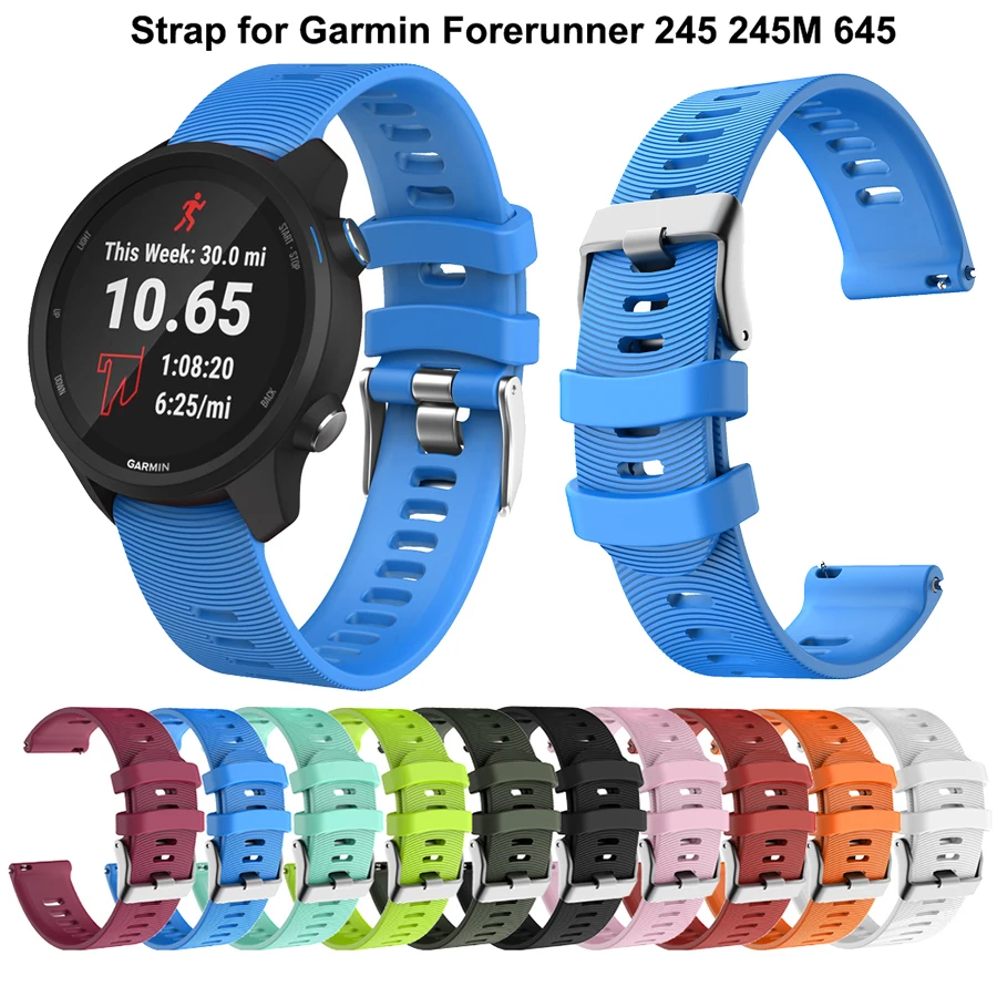 Для Garmin Forerunner 245 245M 645 Vivoactive 3 умный Браслет ремешок для часов цветной браслет 20 мм