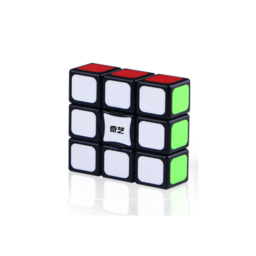 IQ-Cubes QiYi 1x3 куб высокоскоростной куб головоломка магический Профессиональный обучающий и Развивающий кубик magicos детские игрушки - Цвет: Black Base-Multi