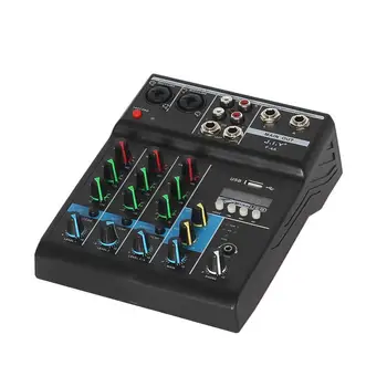

Professional 4 Channel Bluetooth Mixer Audio Console Live Plug US DJ Mixing For Home Console Karaoke Stage KTV V5M9