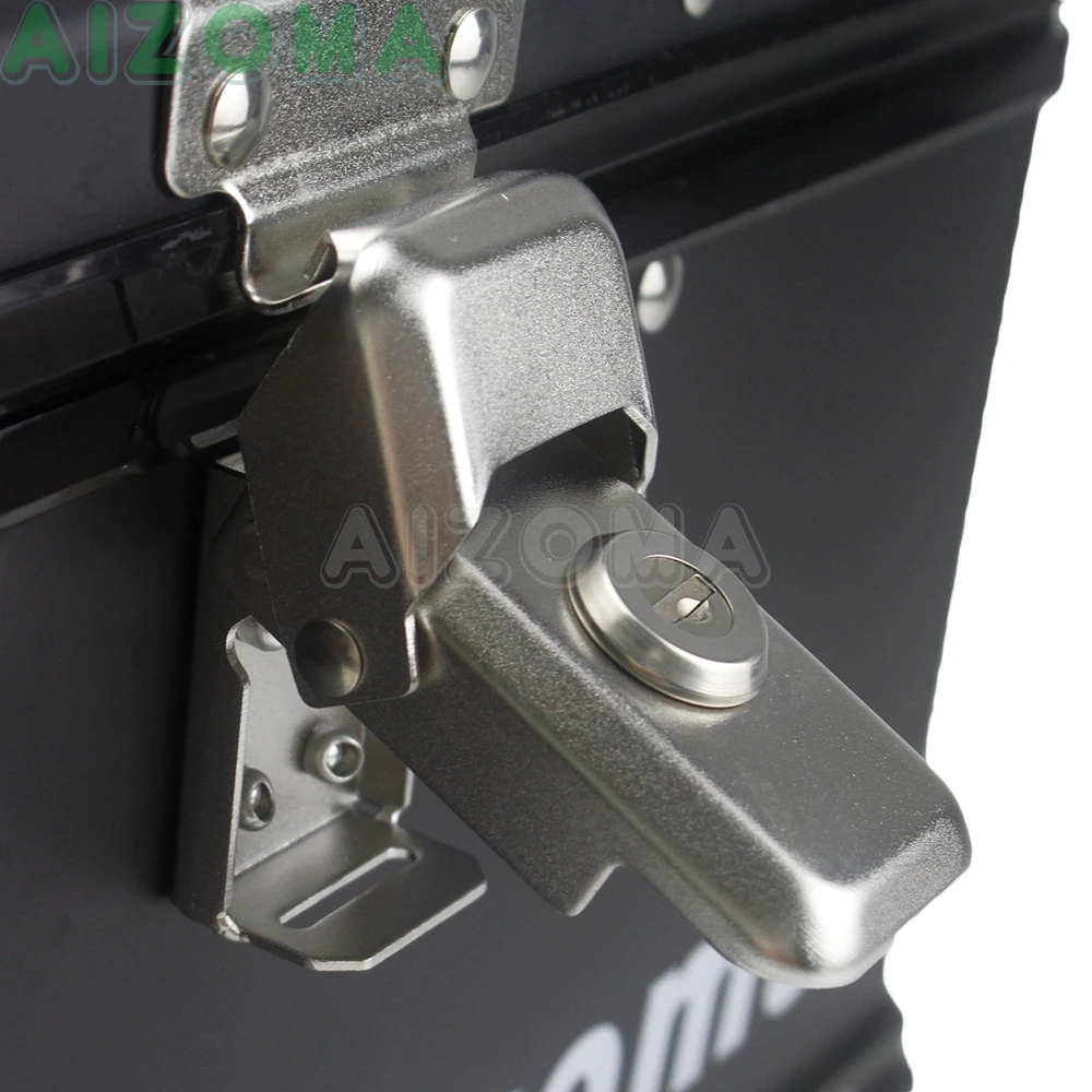 45L Aluminum Motorcycle Rear Luggage Storage Tool Box Case for Kawasaki Suzuki BMW F800GS R1200 R800 F650 F700 GS/RT