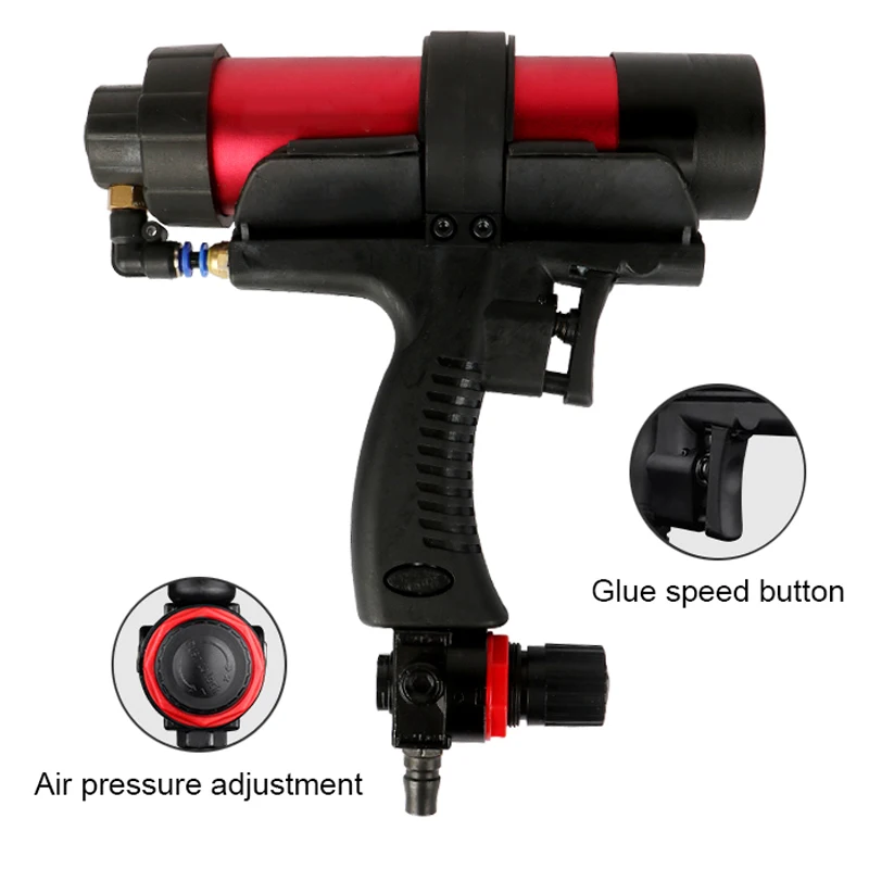 Glass Glue Guns Air Rubber Gun Tools Pneumatic Caulking Gun Adhesive Glue Seal Sealant Tool Glue Caulk Applicator Tool 6