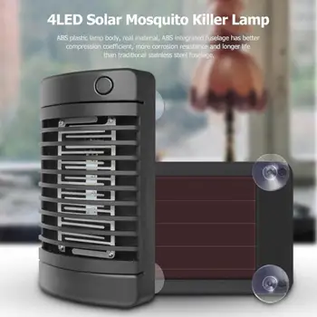 

New 1Pc 4LED SMD Lamp Beads Solar Mosquito Killer Lamp Electric Shock Insect Zapper Fly Bug Trap Light