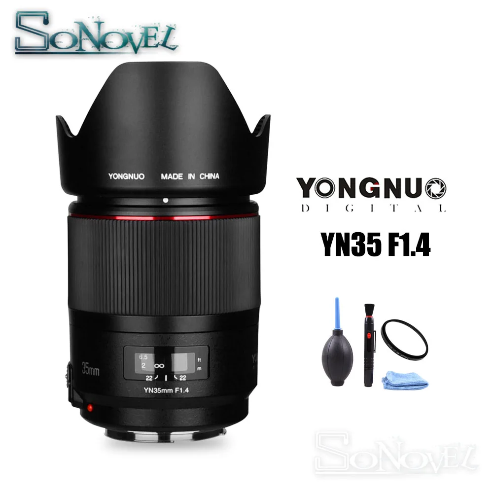 Широкоугольный объектив YONGNUO YN 35 мм F1.4 с полной рамкой для цифровых зеркальных