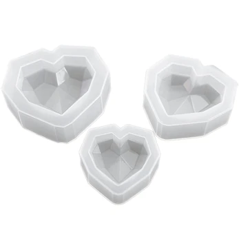 

Diamond Heart Shaped Silicone Jewelry Mold Handcraft Epoxy Tools For Making Jewelry Accessories