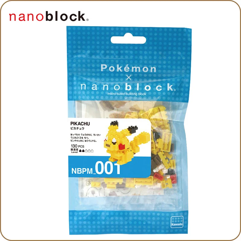 Kawada Nbpm-001 Nanoblock Pokemon Pikachu 130pcs Building Block Japan for sale online 