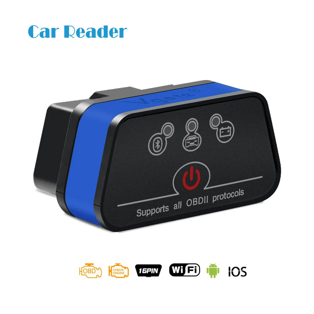 Vgate iCar2 wifi версия OBDII код ридер Поддержка OBD2 протоколы эта версия поддерживает Android/IOS/Windows системы