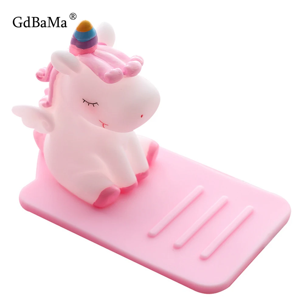 

Kawaii Cartoon Unicorn Mobile Phone Holder New Universal pop Socket PVC Soft Rubber Desktop Multi-function Adjustable Bracket