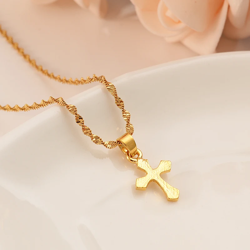 Men cz stone Cross Necklace Pendant 