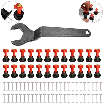 

50pcs/set Level Wedges Tile Spacers Plier Leveler Tiling Brick Floor Leveling Locator Clip Aid Replace Needle