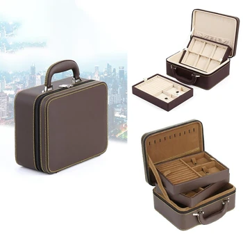 

Large-Capacity Multilayer Ring Jewelry Box Necklace, Etc. Storage Box Women's Wedding Anniversary Valentine's Day Gift Outside