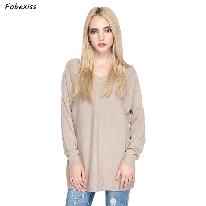 Sweater Woman Autumn 2019 Knitted Batwing Sleeve V Neck Pullover Sweater Loose Solid Jumper Simple Basic Woman Winter Sweaters Sweater Woman Autumn 2019 Knitted Batwing Sleeve V Neck Pullover Sweater Loose Solid Jumper Simple Basic Woman Winter Sweaters