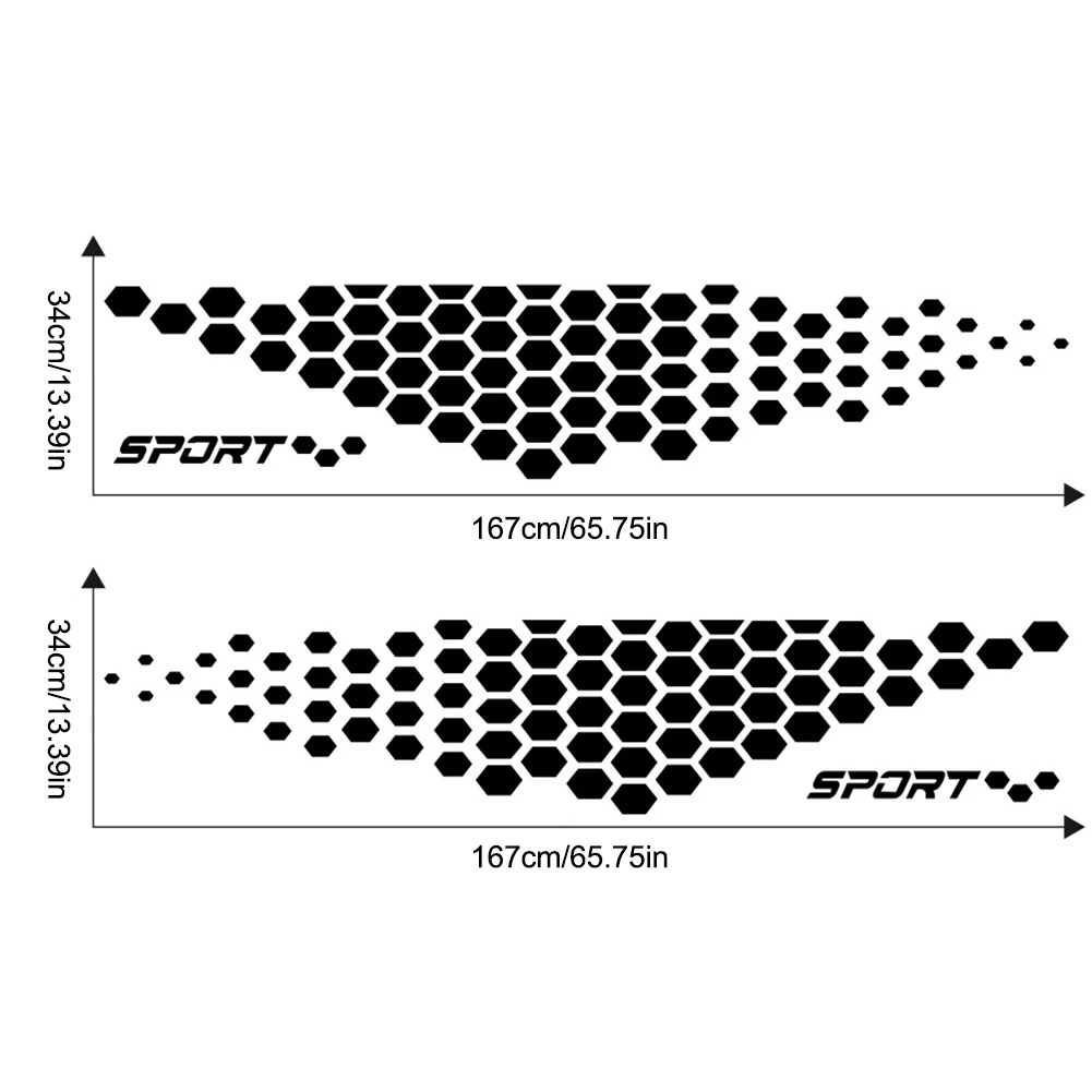 

2PCS Universal Side Skirt Car Door Sticker Car Sticker Car Accessories Side Door Body Sticker Decal Automobiles