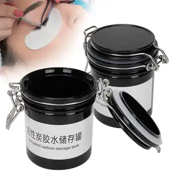 

2pcs Eyelash Glue Storage Tank Individual Adhesive Stand Eyelash Extension Sealed Storage Jar Glue Storage Tank Container
