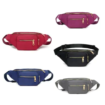 

NoEnName_NUll Women Nylon Waist Fanny Pack Belt Bags Travel Hip Bum Shoulder Bag Purse Chest Phone Pouch