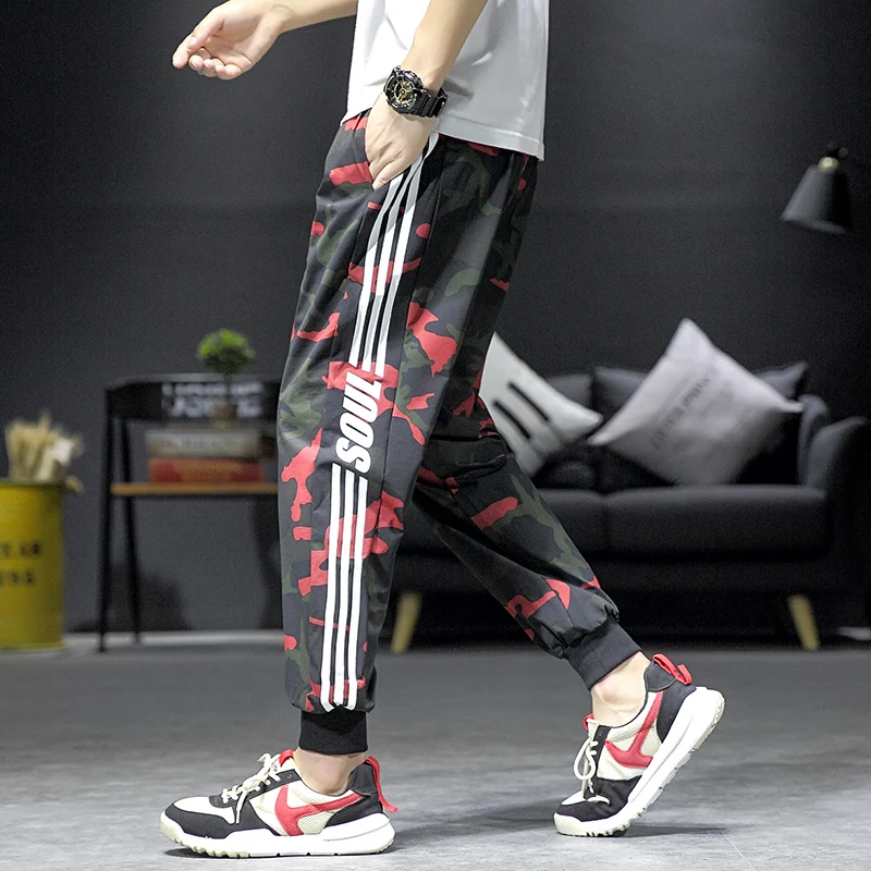 FAVOCENT Men Pants Hot Spring Autumn Japanese Sweatpants Jogger Camouflage Elastic Sports Hip Hop Casual Male Trousers