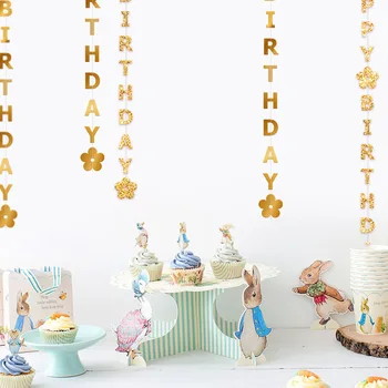 

Free sample with happybirthday letters garland hanging party supplies is hanged adorn adornment flag series