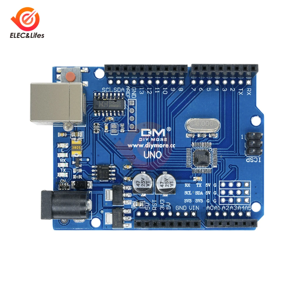 Для Arduino UNO R3 CH340 ATmega328P Mega328 макетная плата 16 МГц CH340 CH340G USB драйвер Плата usb type-B Замена Atmega16U2
