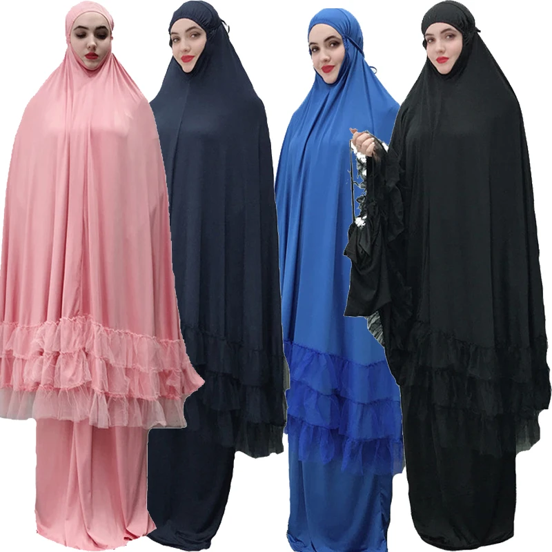 Мусульманская женская молитвенная одежда Khimar юбка комплект длинное платье хиджаб Арабская абайя Jilbab Niqab Afghanistan Clothes For Namaz