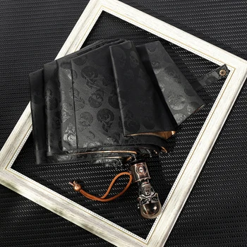 

Skull Art Luxury Wind Resistant 3 Folding Umbrella Anti-UV Sun/Rain Wonderful Gift For Friend Elegant Umbrella 10K Windproof