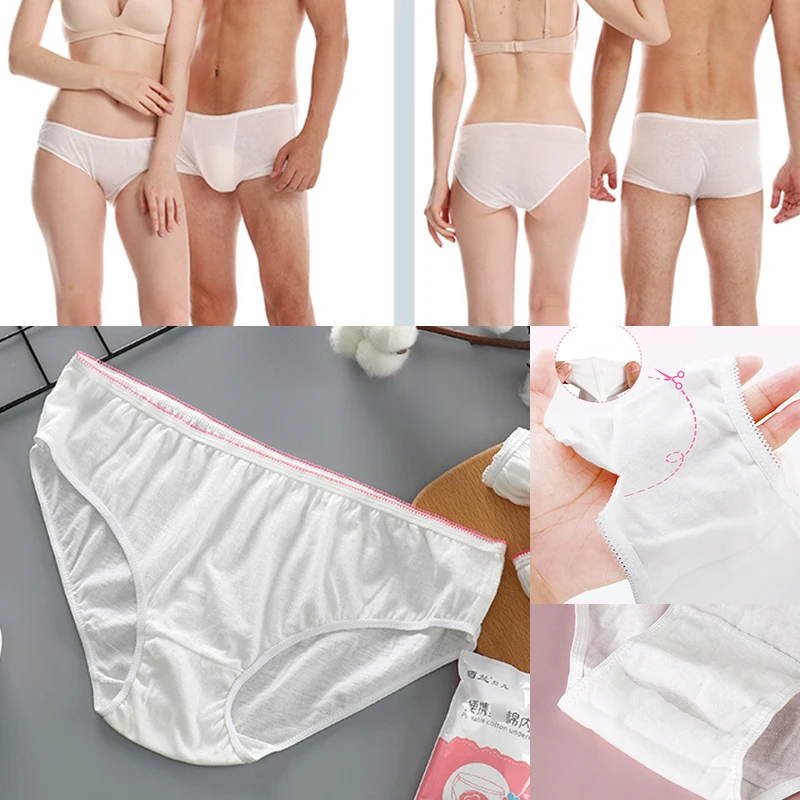 

10pcs Man Woman Fabric Pregnant Briefs Sterilized Disposable Underwear Intimate Prenatal Postpartum Underpants Travel