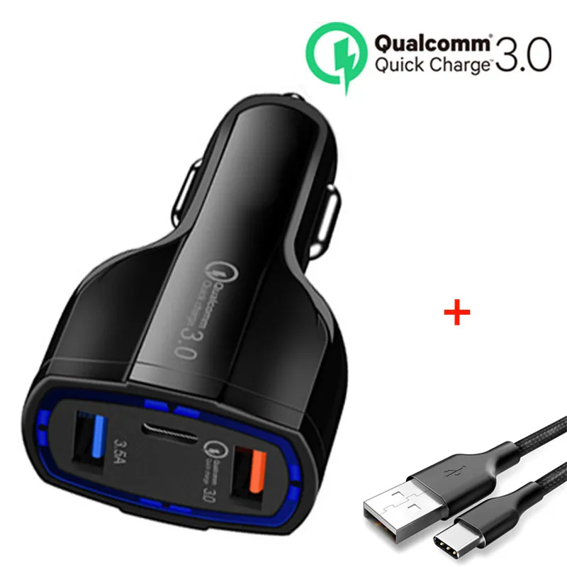 Быстрая зарядка 3 0 автомобиль Зарядное устройство 5V 3.5A QC3.0 турбо быстрой зарядки