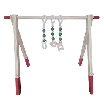 

1Set Nordic Cartoon Baby Wooden Gym Fitness Frame Rack Hanging Pendant Toys Kit XXFE
