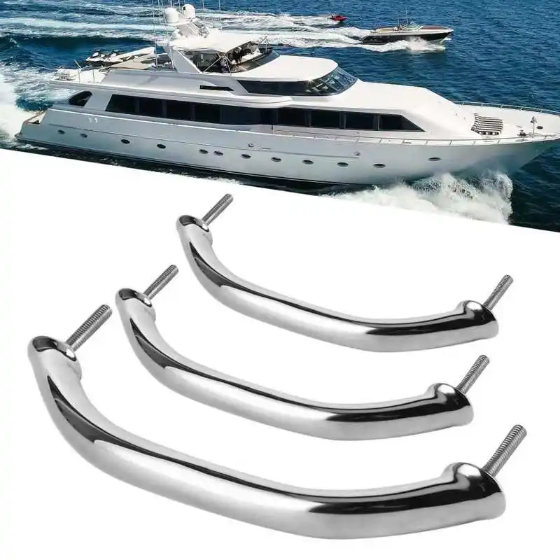 Marine 316 Stainless Steel Oval Grab Handle Handrail  8-5/8" For Boat Yacht Door 