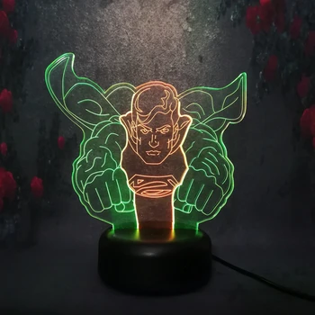 

2018 Hot movie Super Flying Iron Man Led Colors Gradient Dimming Night Light Touch Visual illusion Birthday Party Xmas Child boy