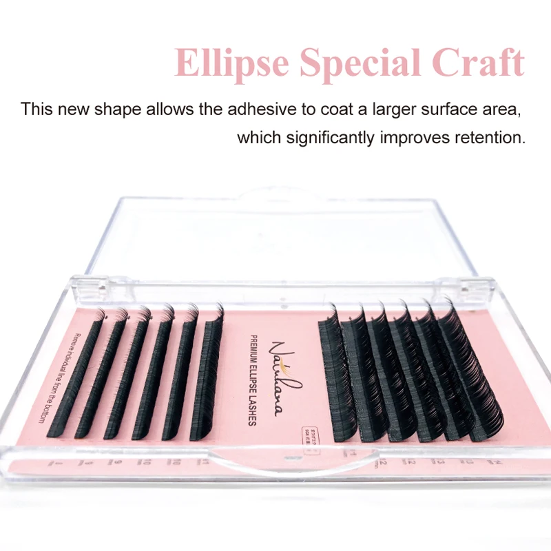 NATUHANA 5Cases Matte 8-14 Mix Ellipse Flat Split Tips Eyelash Extension Custom Cashmere Individual False Eyelashes Flat Lashes NATUHANA 5Cases Matte 8-14 Mix Ellipse Flat Split Tips Eyelash Extension Custom Cashmere Individual False Eyelashes Flat Lashes
