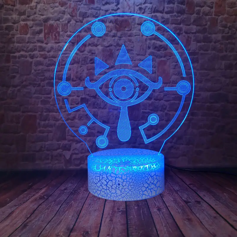 Забавный 3D иллюзия светодиодный светильник ночник красочный с игрой &quotLegend of