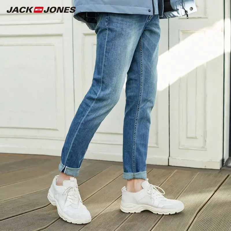 Мужские узкие джинсы JackJones облегающие Стрейчевые одежда для мужчин новинка