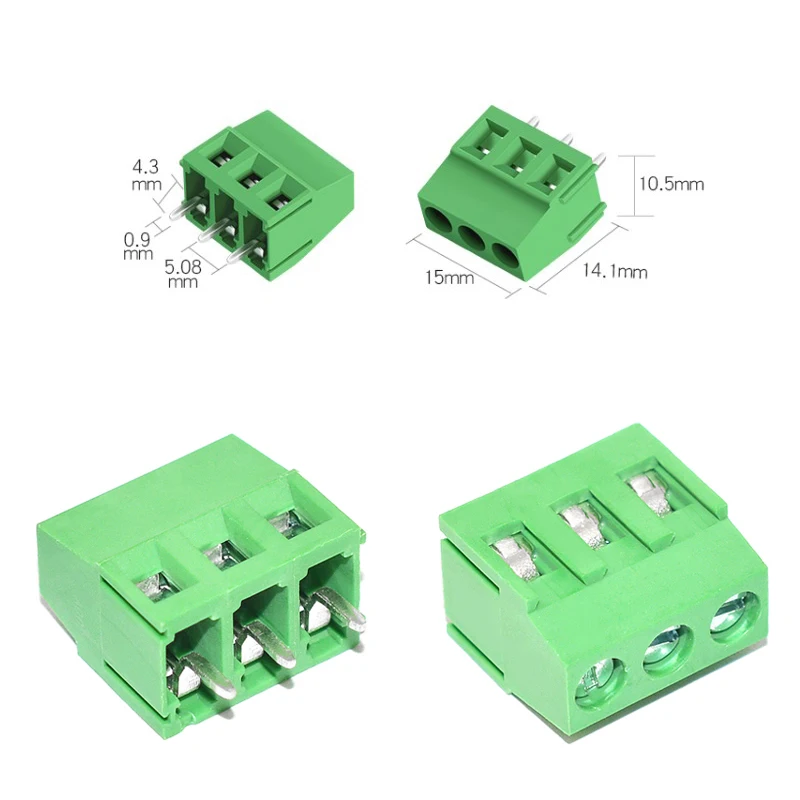 Connecteur de bornier à vis, pas de 5,08 mm mâle femelle connecteur  enfichable universel pour dispositifs d'avertissement pour basse fréquence  : : Commerce, Industrie et Science