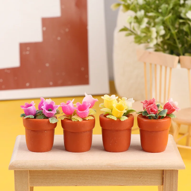 1/12 Dollhouse Miniature Mini Potted Plant Garden Decor Access_gj 