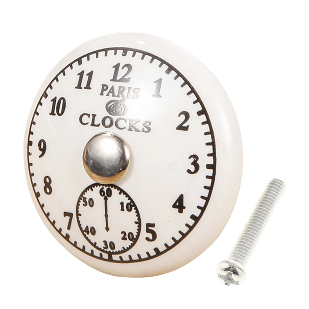 Roman Clock Designed Ceramic Knobs For Cupboard Cabinet Drawer Pulls Hardware Cupboard Wardrobe Closet