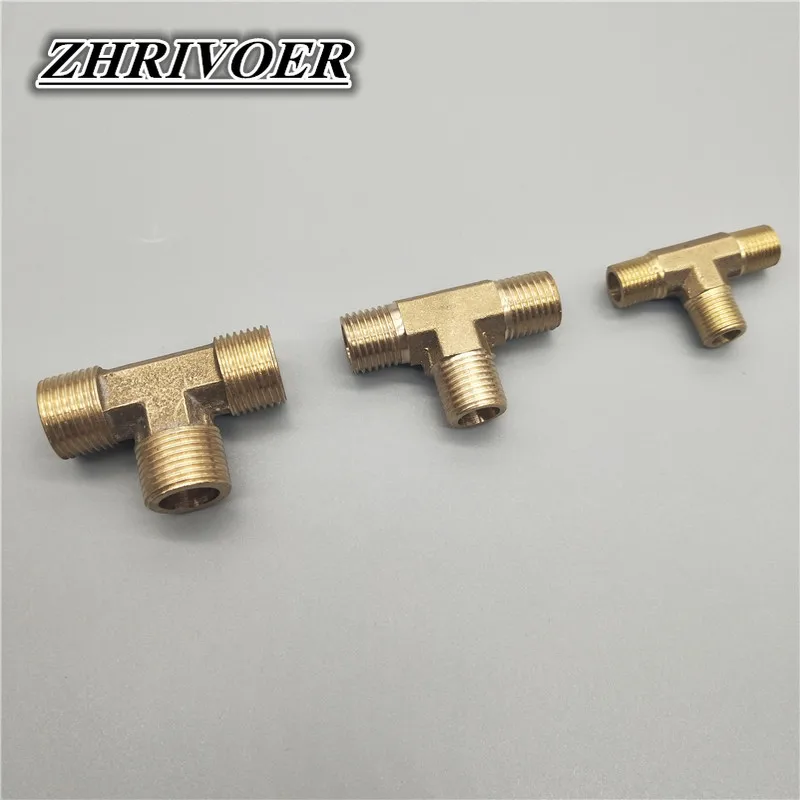 Медный тройник с наружной резьбой BSP 1/8 &quot1/4&quot 3/8 &quot1/2&quot 3/4 &quot1&quot 3 сторонний