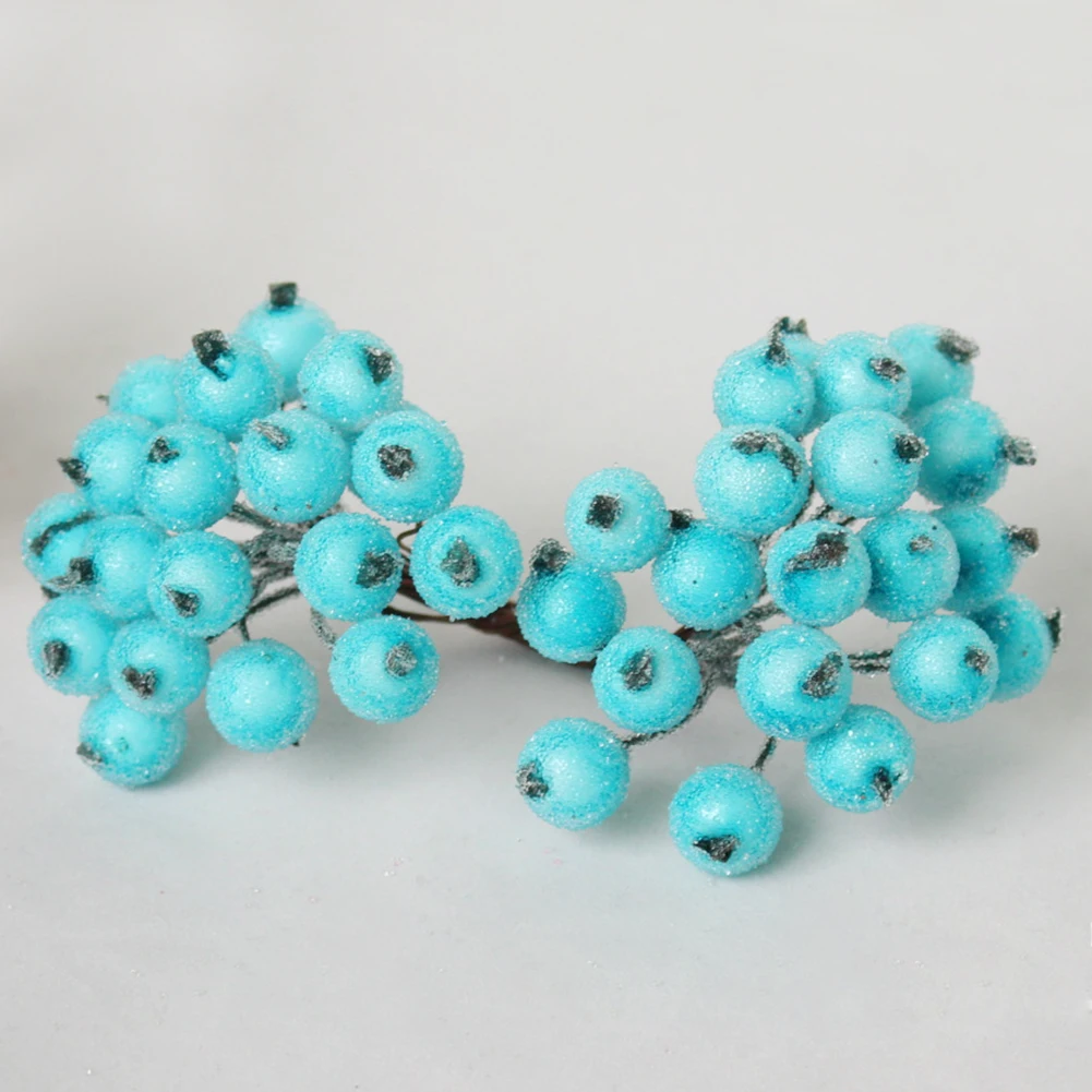 Tiffany Blue 40 шт. моделирование дома пены декоративные растения ягоды матовый причудливый орнамент фрукты DIY аксессуары Рождественские елки - Цвет: Tiffany Blue