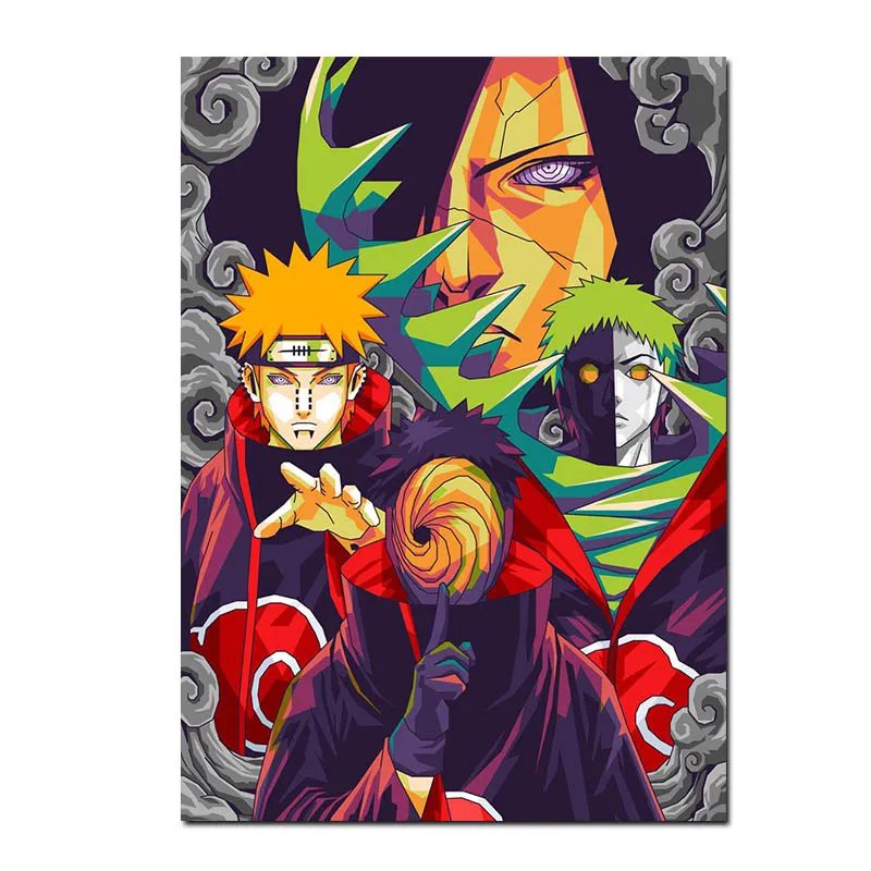 Japanese Anime Manga Naruto Kakashi Kaki Sasuke Itachi Diamond Painting Diamond Embroidery Cross Stitch Kits Mosaic Home Decor 