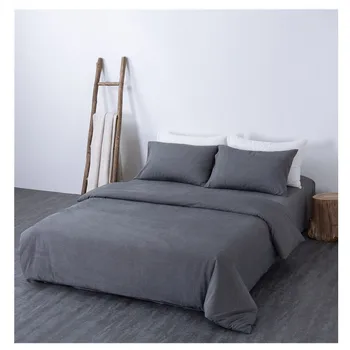 

LISM 100% Cotton Sheet, Pillowcase & Duvet Cover Sets 4 pcs Japan Style Woven solid bedding
